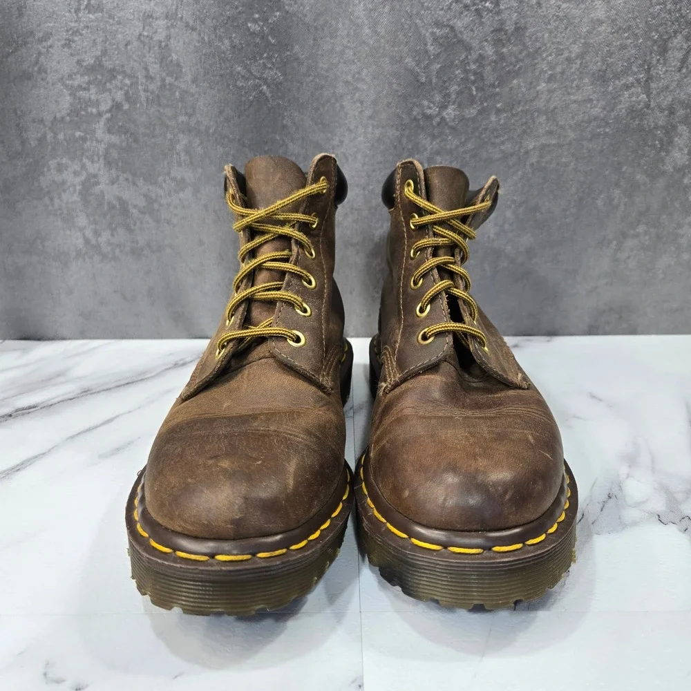 Dr. Martens 939 Ben Boot Boots Mens 6 Womens 7 Brown Leather Vtg Made In England